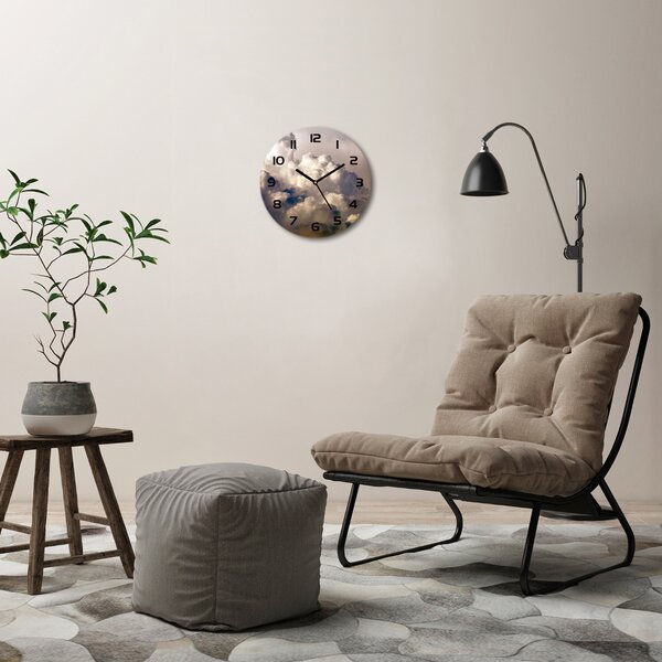 Skleněné hodiny kulaté Mraky na nebi pl_zso_30_c-f_59377790