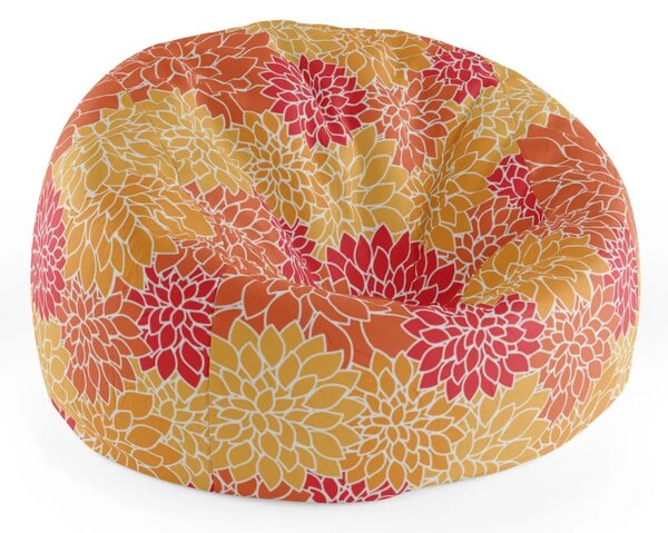 Sablio Sedací vak Cocoon Barevné květiny - 75 x 45 x 35 cm