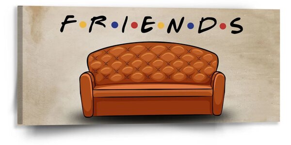 Sablio Obraz Seriál přátelé FRIENDS Gauč - 110x50 cm