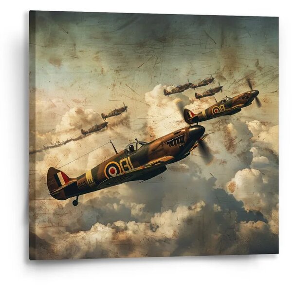 Sablio Obraz Stíhačky Spitfire v letecké bitvě - 50x50 cm