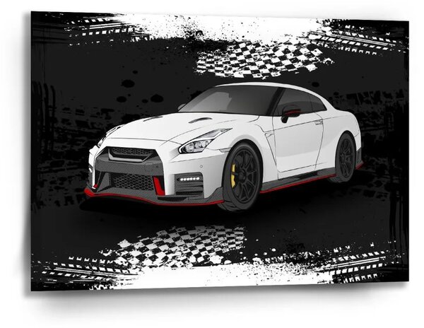 Sablio Obraz Nissan GTR 35 Černý - 90x60 cm