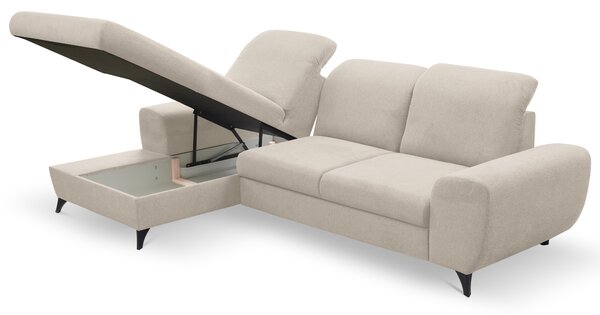Rohová sedací souprava Altham (krémová) (L). Akce -25%