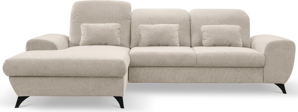 Rohová sedací souprava Altham (krémová) (L). Akce -25%