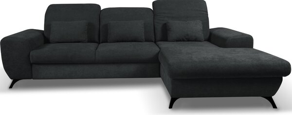 Rohová sedací souprava Altham (černá) (P). Akce -25%