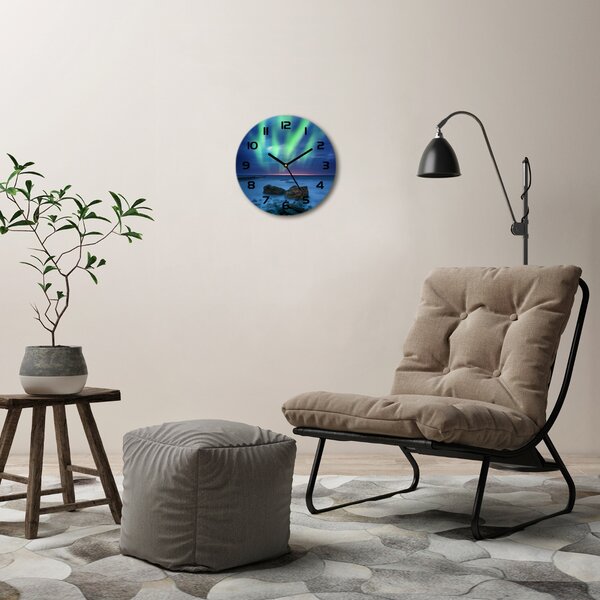 Skleněné hodiny kulaté Polární záře pl_zso_30_c-f_66399805