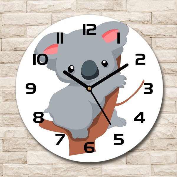 Skleněné hodiny kulaté Koala na stromě pl_zso_30_c-f_66617317