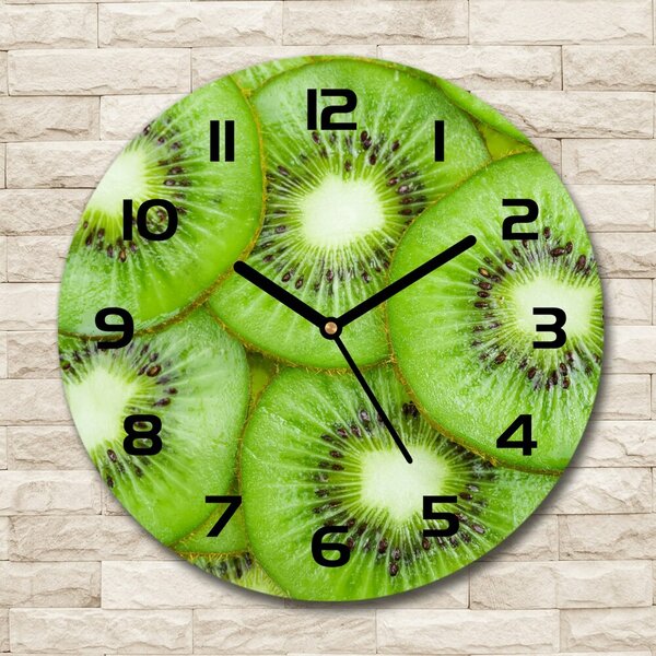 Skleněné nástěnné hodiny kulaté Kiwi pl_zso_30_c-f_67162622
