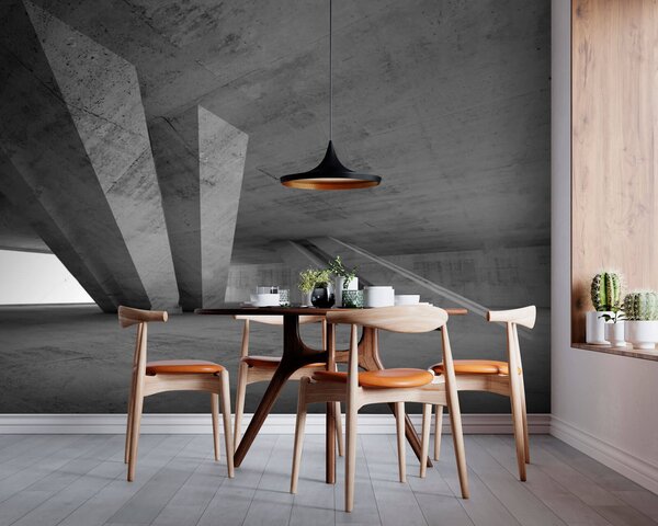 Fototapeta Betonová místnost se sloupy, Fototapety s kamennou texturou, Populární fototapety, u72303 - Tapeko.co.cz