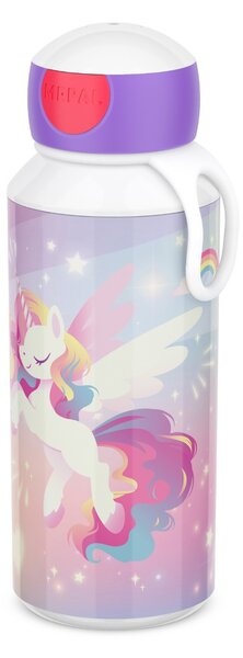 Dětská láhev na vodu s pítkem Campus, 400ml, Mepal, unicorn