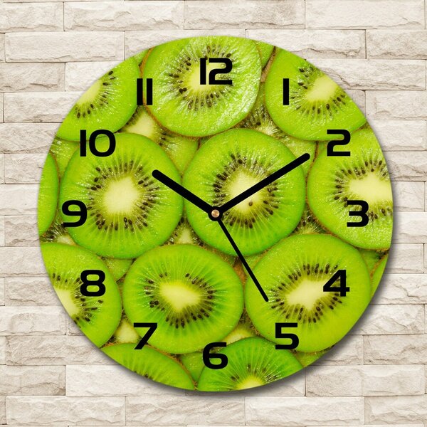 Skleněné nástěnné hodiny kulaté Kiwi pl_zso_30_c-f_73403774