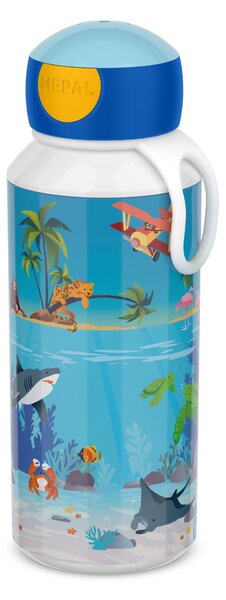 Dětská láhev na vodu s pítkem Campus, 400ml, Mepal, tropický oceán
