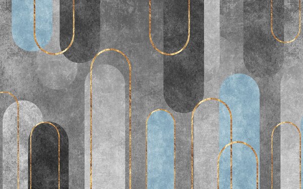 Fototapeta Abstraktní tvary v tlumených tónech, Geometrické fototapety, Populární fototapety, u74069 - Tapeko.co.cz