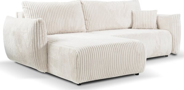 Rohová sedací souprava Alondra (bílá) (L). Akce -25%