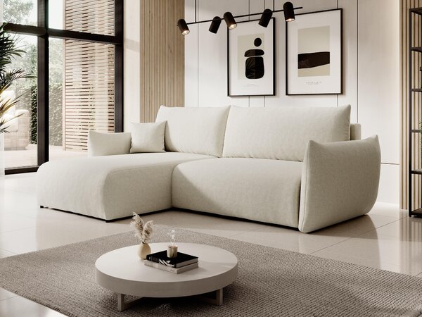 Rohová sedací souprava Alondra (bílá) (L). Akce -25%