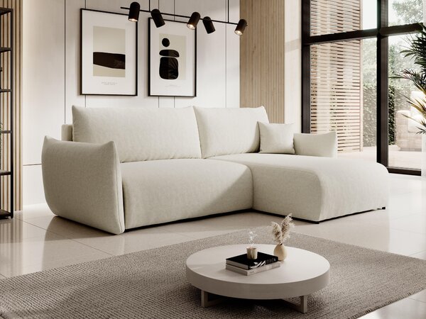 Rohová sedací souprava Alondra (bílá) (P). Akce -25%