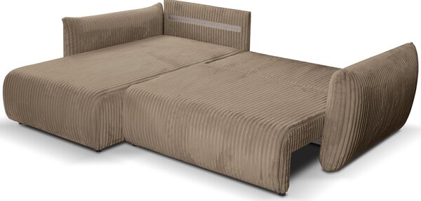 Rohová sedací souprava Alondra (hnědá) (L). Akce -25%