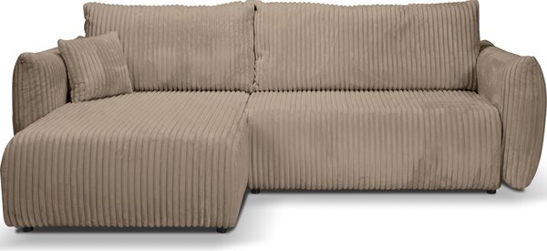 Rohová sedací souprava Alondra (hnědá) (L). Akce -25%