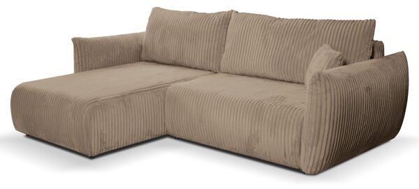 Rohová sedací souprava Alondra (hnědá) (L). Akce -25%