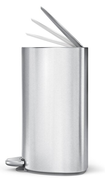 Pedálový odpadkový koš Simplehuman 6 L, půlkulatý, kartáčovaná nerez ocel, tiché zavírání