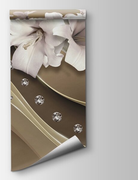 Fototapeta Elegantní květiny s třpytivými akcenty, Fototapety s texturou, Populární fototapety, u94081 - Tapeko.co.cz