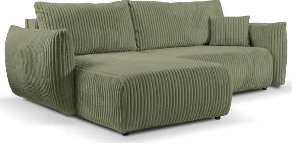 Rohová sedací souprava Alondra (olivová) (L). Akce -25%