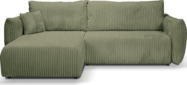Rohová sedací souprava Alondra (olivová) (L). Akce -25%