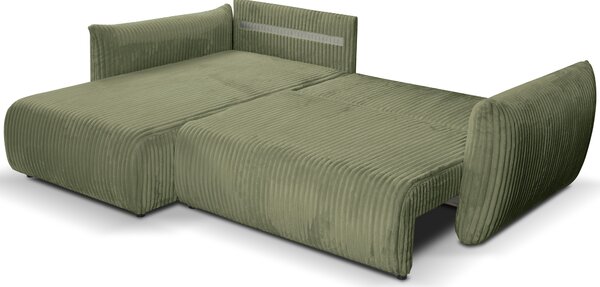 Rohová sedací souprava Alondra (olivová) (L). Akce -25%