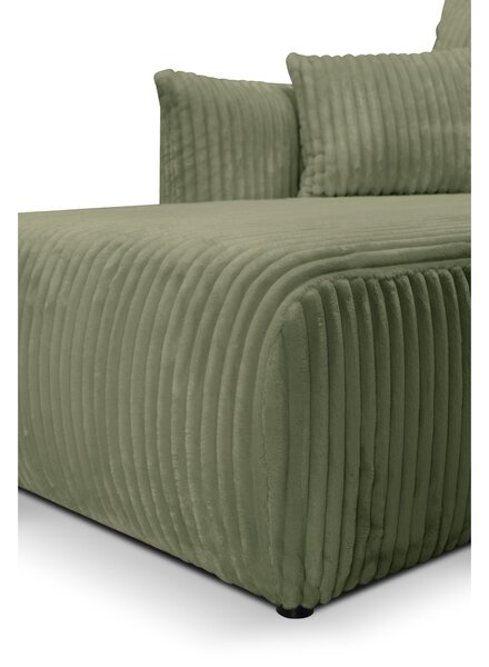 Rohová sedací souprava Alondra (olivová) (L). Akce -25%