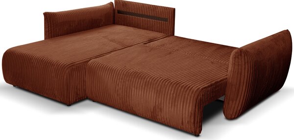 Rohová sedací souprava Alondra (rezavá) (L). Akce -25%
