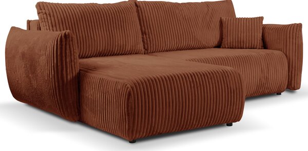 Rohová sedací souprava Alondra (rezavá) (L). Akce -25%