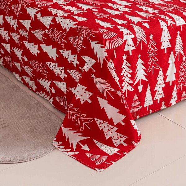 Prostěradlo a povlak na polštář CHRISTMAS TREES Rozměr: 50 x 70 cm | 140 x 240 cm