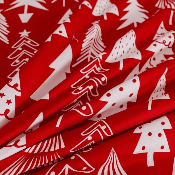 Prostěradlo a povlak na polštář CHRISTMAS TREES Rozměr: 50 x 70 cm | 140 x 240 cm