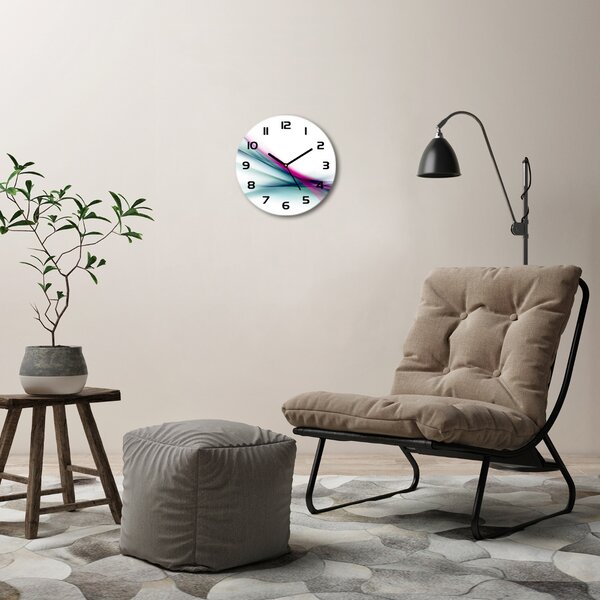 Skleněné hodiny kulaté Abstrakce vlna pl_zso_30_c-f_90112917