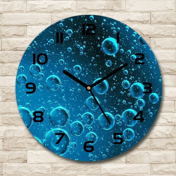 Skleněné hodiny na stěnu Bubliny pod vodou pl_zso_30_c-f_90317312