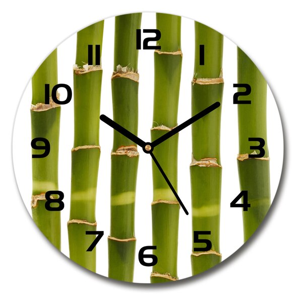Skleněné nástěnné hodiny kulaté Bambus pl_zso_30_c-f_90591084