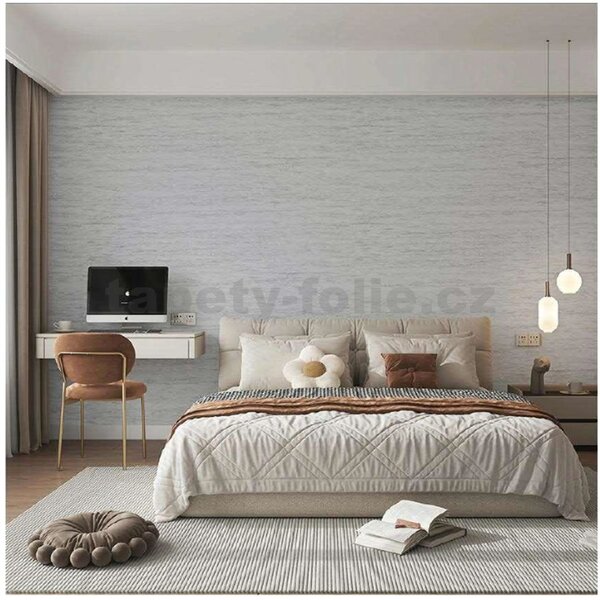 Samolepící lamely na zeď 3002, cena za kus, rozměr 100 cm x 60 cm, beton světle šedý, IMPOL TRADE