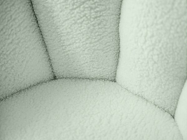 Otočné designové křeslo BLOOM s taburetem, světle zelená