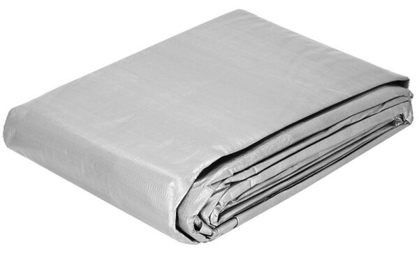 Krycí plachta s oky 4x4 m, extra silná 210g PE, šedá SPRINGOS PROTECT