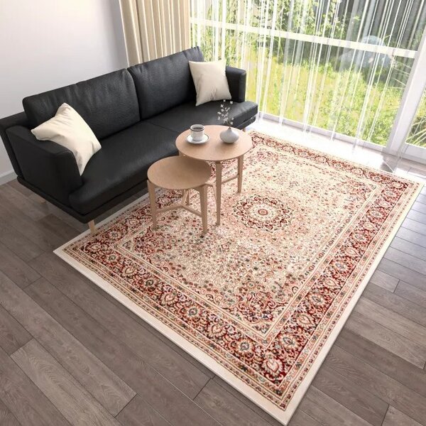 Makro Abra Kusový koberec klasický NEMRUT 8582T Bílý Červený Krémový Rozměr: 80x200 cm
