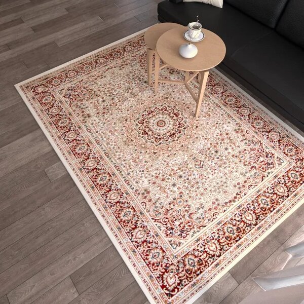 Makro Abra Kusový koberec klasický NEMRUT 8582T Bílý Červený Krémový Rozměr: 80x200 cm