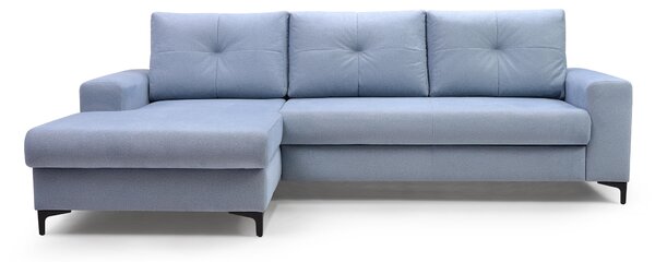 Rohová sedací souprava Abra (modrosivá) (L). Akce -25%