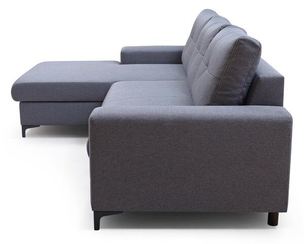 Rohová sedací souprava Abra (šedá) (L). Akce -25%