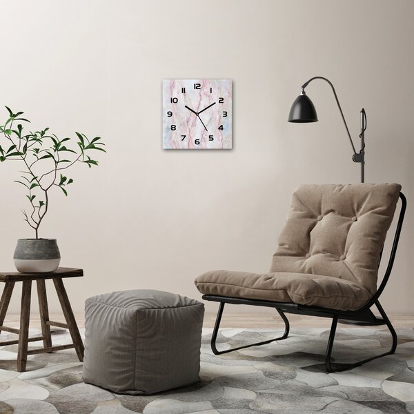 Skleněné nástěnné hodiny čtverec Mramor pl_zsk_30x30_c-f_102118942