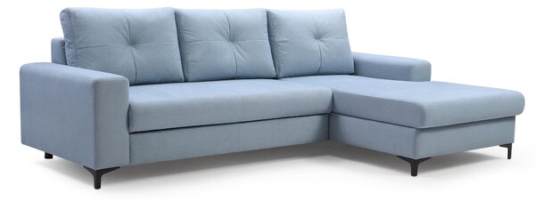 Rohová sedací souprava Abra (modrosivá) (P). Akce -25%