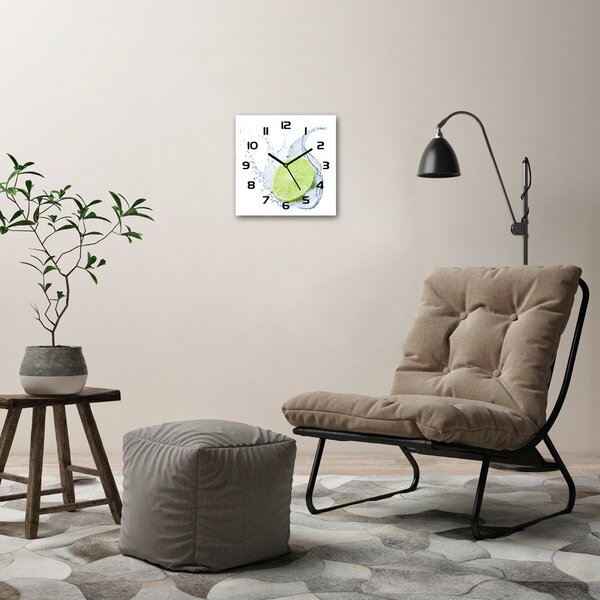 Skleněné nástěnné hodiny čtverec Limetka pl_zsk_30x30_c-f_102715406