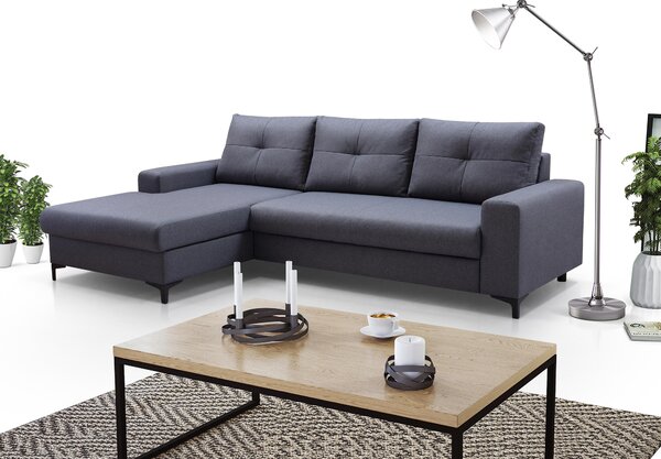 Rohová sedací souprava Abra (šedá) (L). Akce -25%