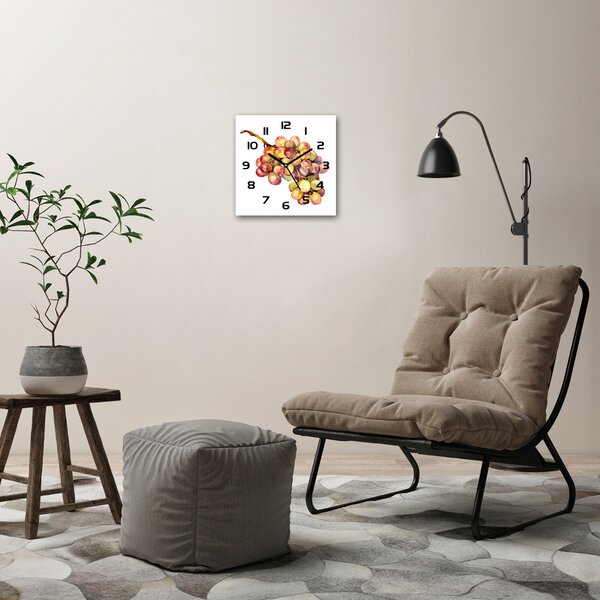 Skleněné hodiny čtverec Hrst hroznů pl_zsk_30x30_c-f_116479992