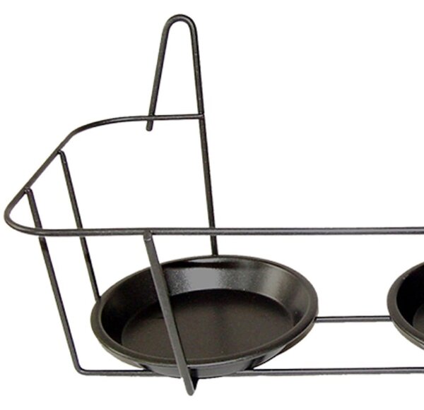 ZÁVĚSNÝ DRŽÁK NA KVĚTINÁČ SIMPLY DOUBLE 34X19 CM ČERNÁ