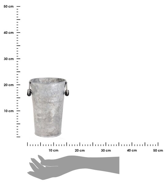 Kovová váza Bucket 16x14x21 cm