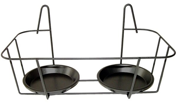 ZÁVĚSNÝ DRŽÁK NA KVĚTINÁČ SIMPLY DOUBLE 34X19 CM ČERNÁ